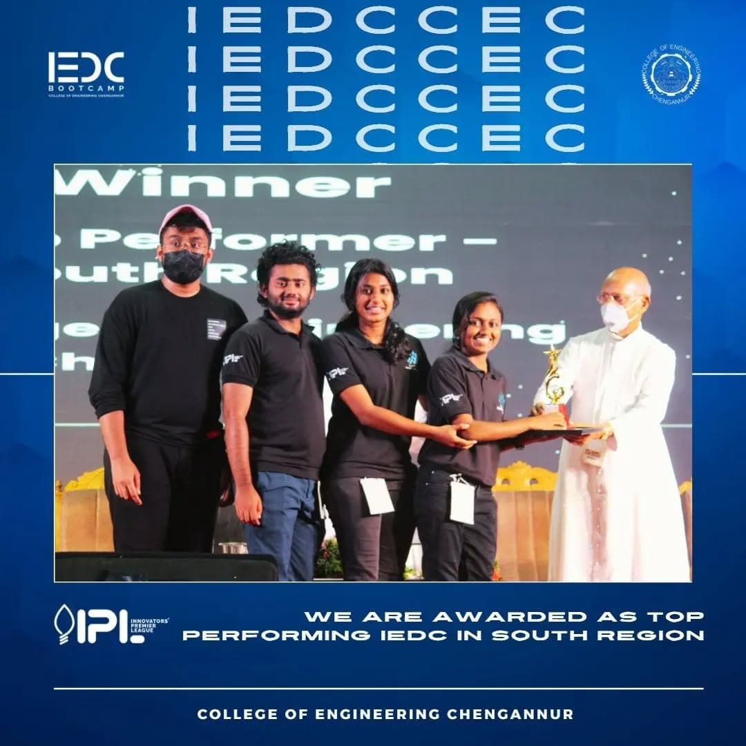 Award for Top Performing IEDC in South Region & Alappuzha District (IPL)